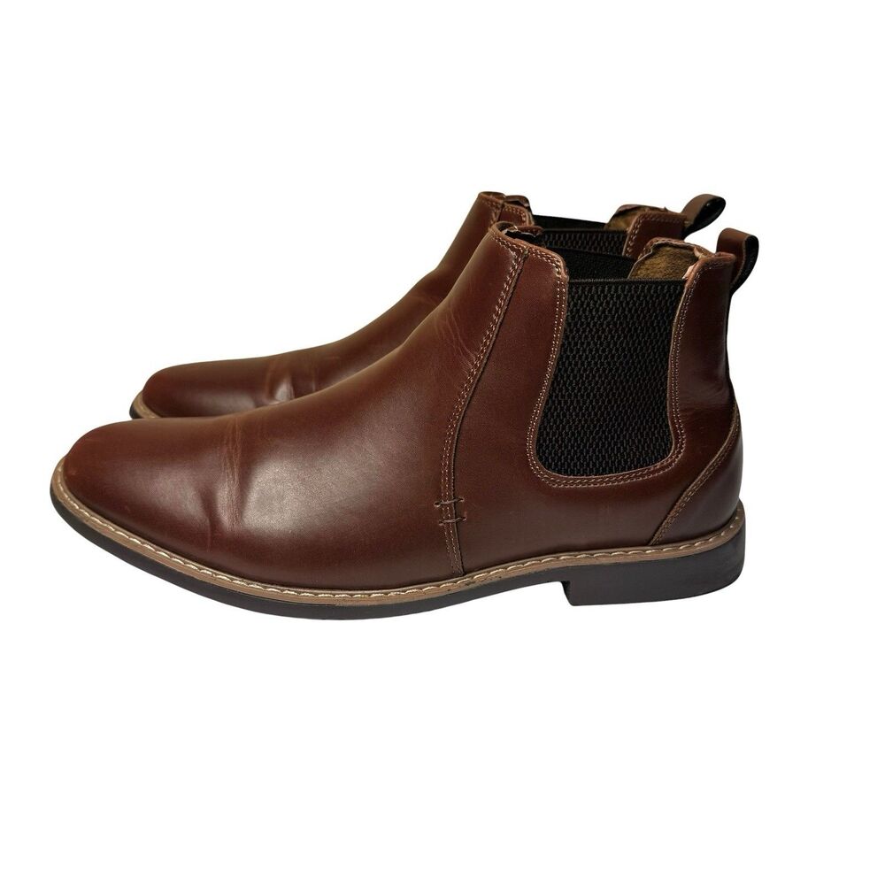Deer Stags Boots Mens Size 8W Router Chelsea Boots Memory Foam Brown - Picture 2 of 10